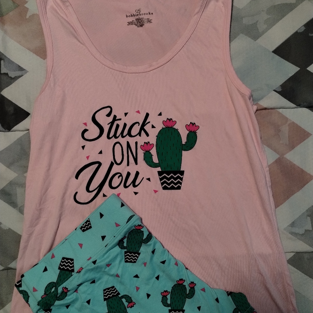 Women's L Shorts/Sleeveless Pajama Set